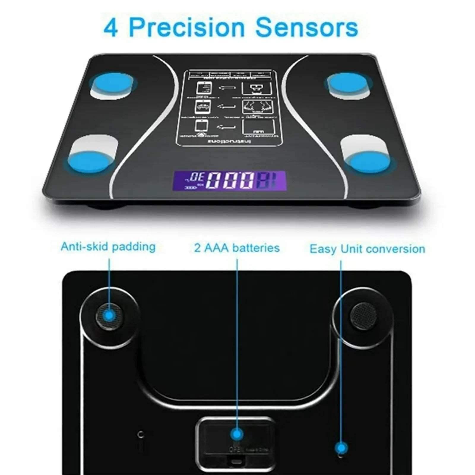 Track weight & body fat with this Bluetooth scale. Syncs to app for trends & goals. Easy to use, great for home fitness. 